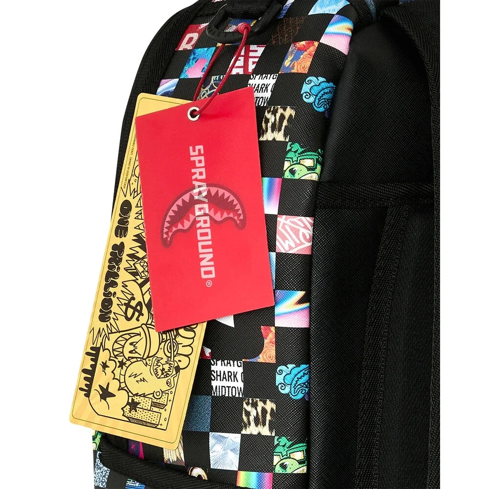 Spray Sharkverse Universe Backpack Black White Razy Check Dlxsv Graphic SPR325
